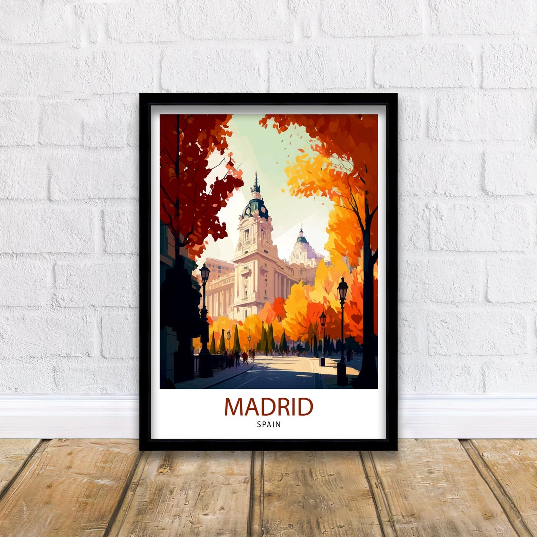 Madrid Spain Travel Print Madrid Wall Decor Madrid Poster Spain Travel ...