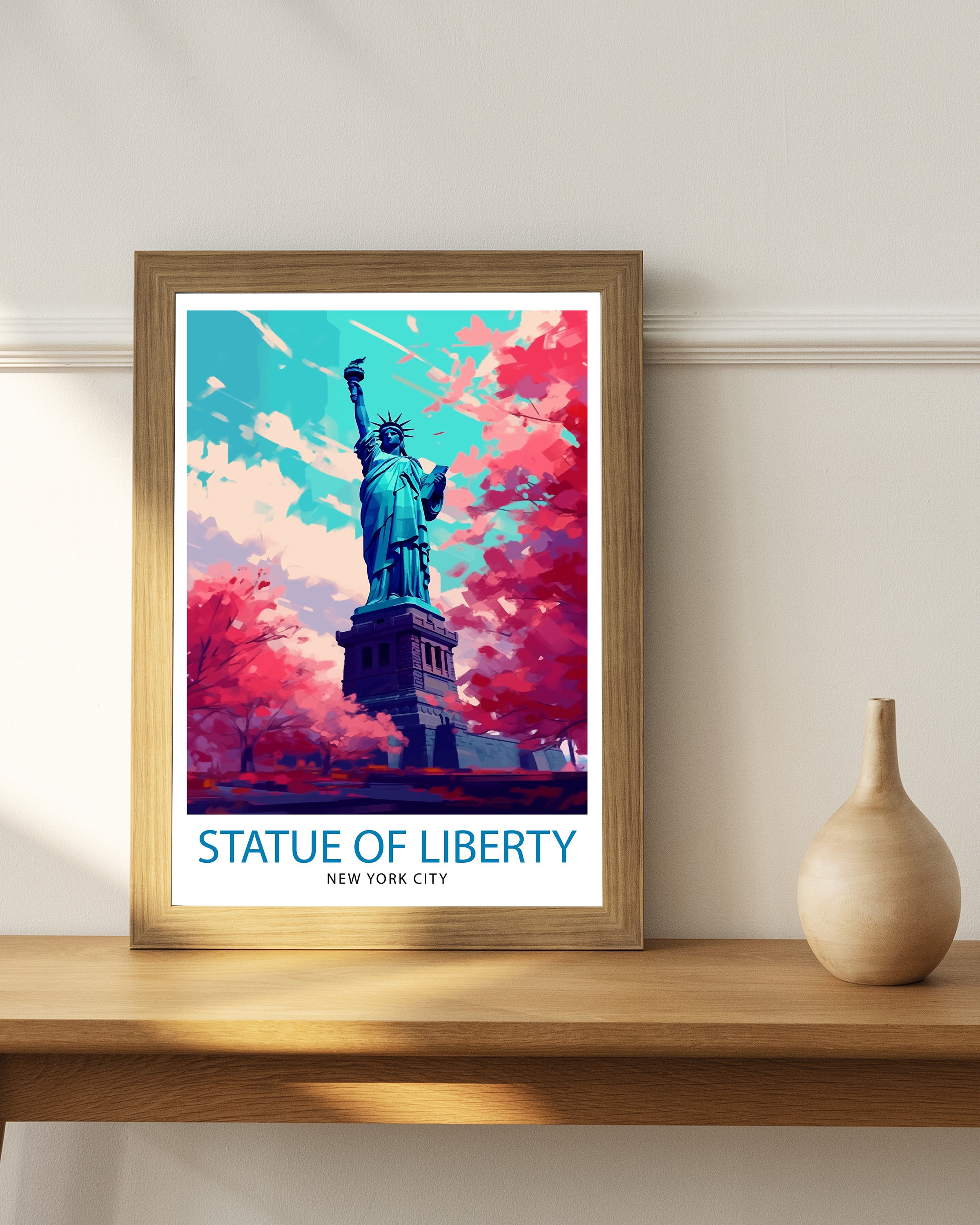 Statue of Liberty Travel Print| New York Wall Decor USA Travel