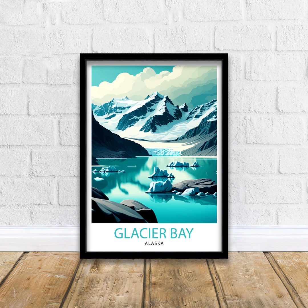 Glacier Bay Alaska Travel Print| Glacier Bay National Park Wall Art ...