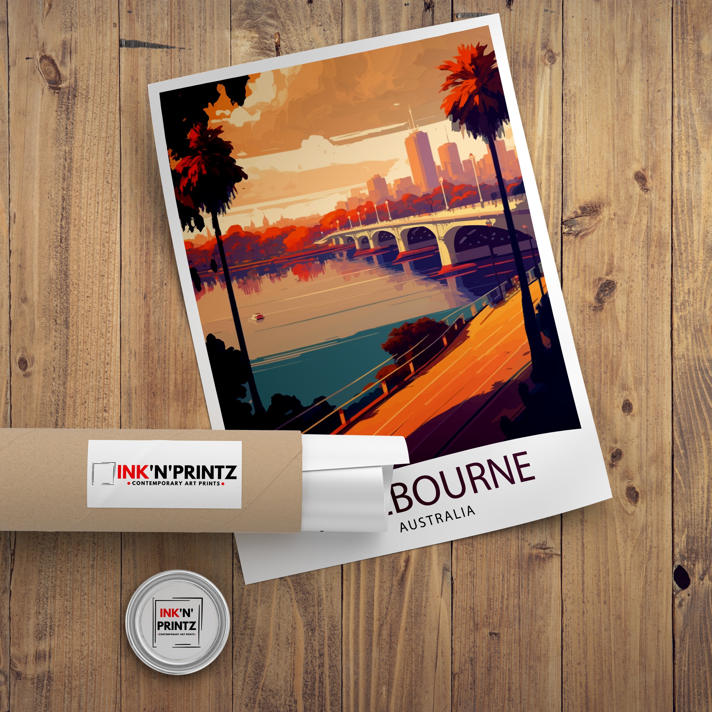 Melbourne Australia Travel Print Melbourne Wall Art Melbourne Etsy