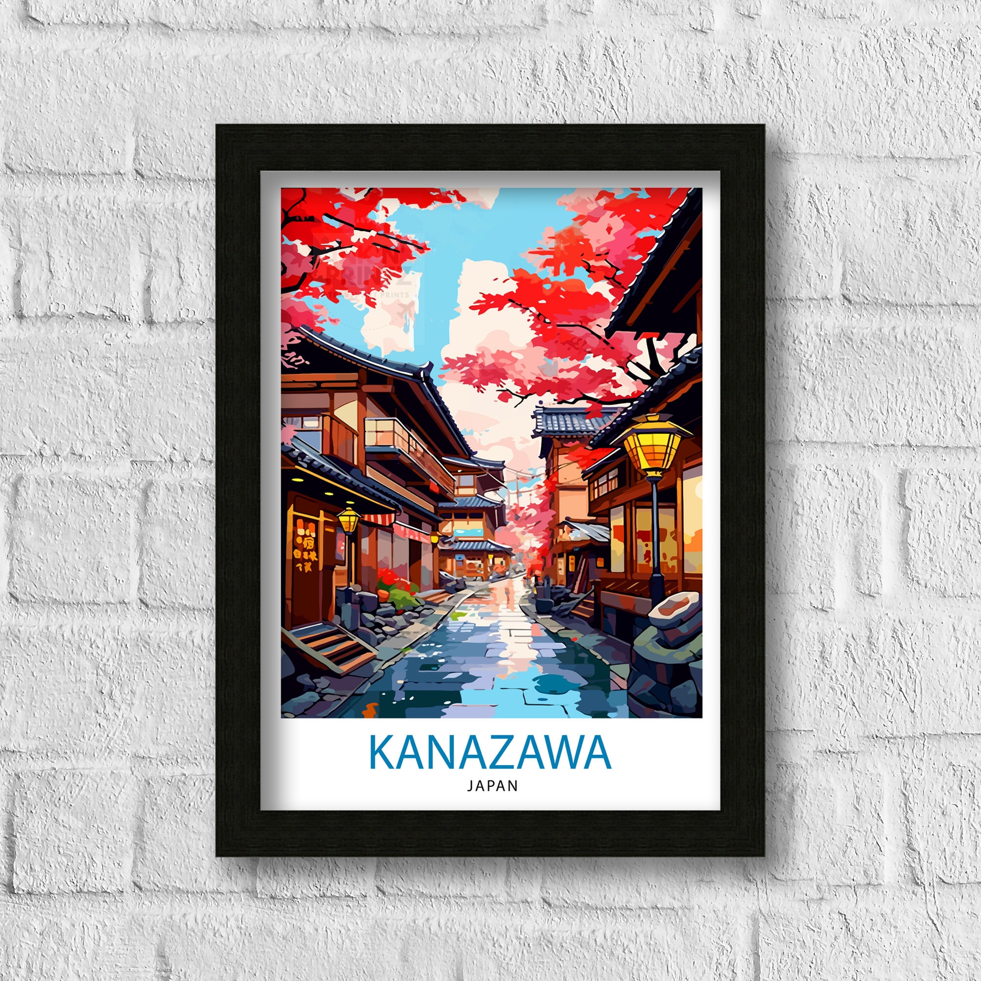 Kanazawa Japan Travel Print Kanazawa Wall Decor Kanazawa Poster