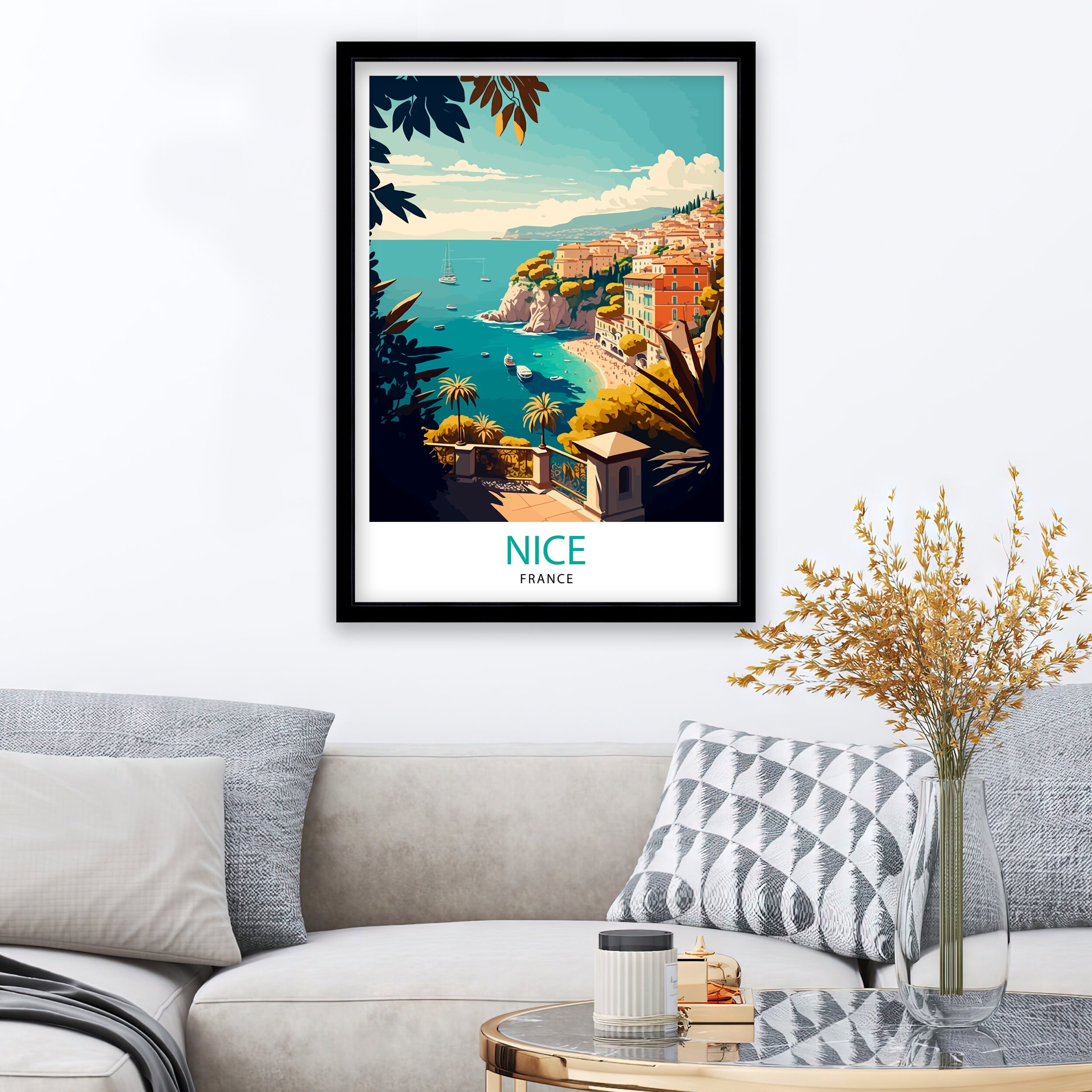 Discover Nice France Voyage Affiche