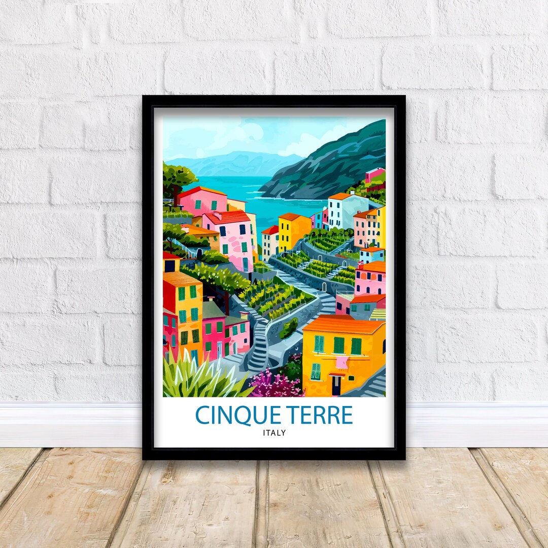 Cinque Terre Italy Travel Print Cinque Terre Wall Decor Cinque Terre ...