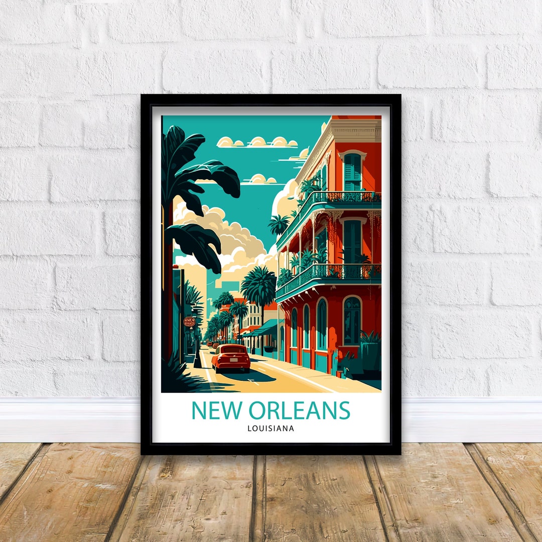 New Orleans Travel Print New Orleans Wall Decor New Orleans Home Living