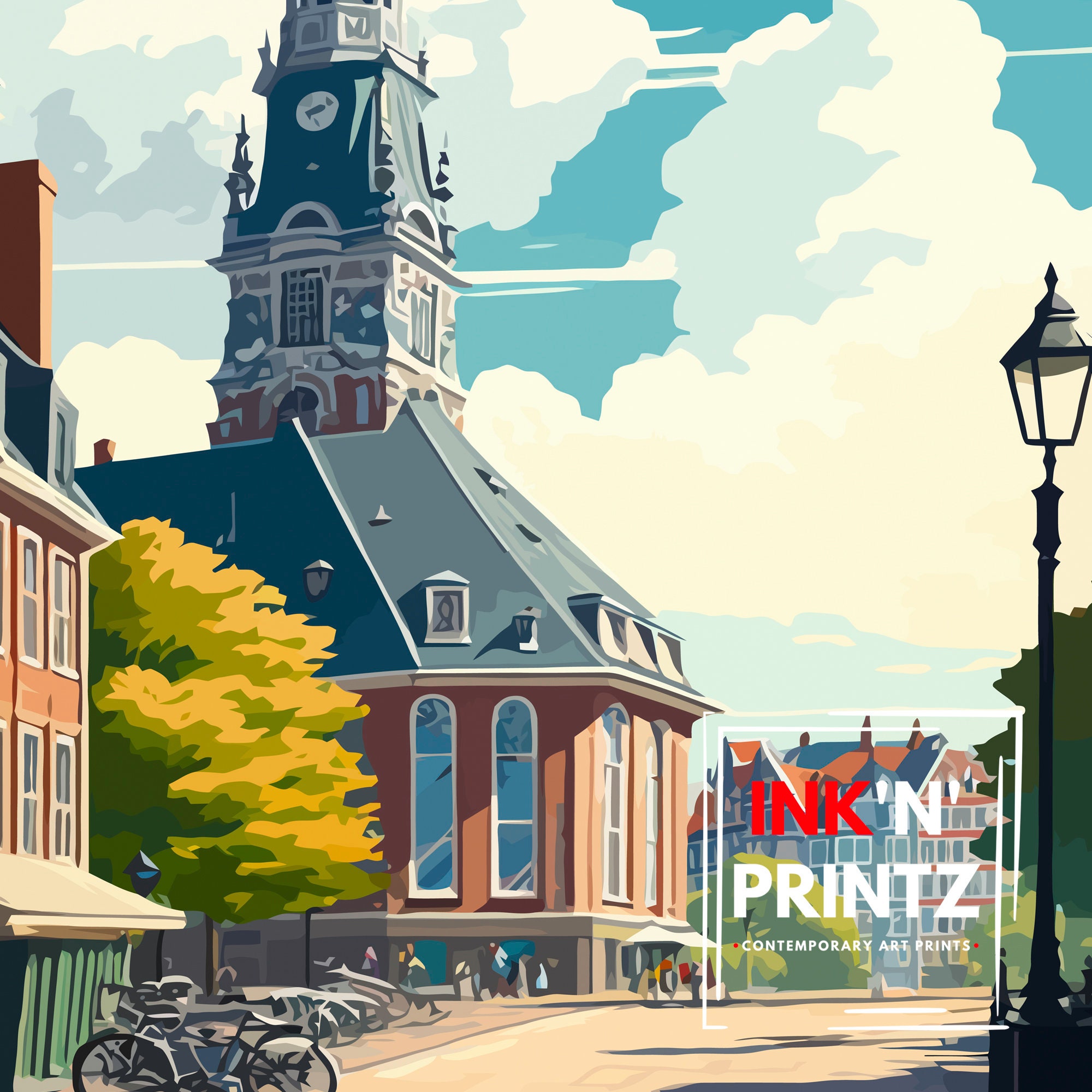 Discover Groningen Pays-Bas Voyage Affiche