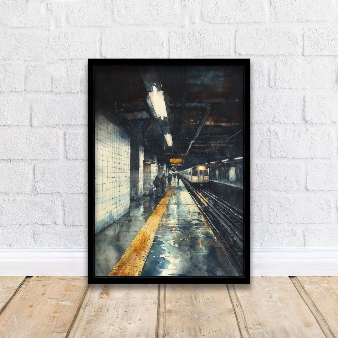 New York City Watercolor Poster NYC Skyline Art New York Print Scenic ...