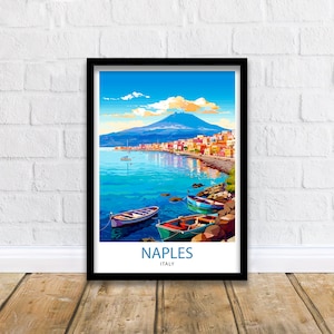 Impresión de Nápoles, Italia, decoración de pared de Nápoles, póster de Nápoles, impresión artística de Nápoles, arte de pared de Nápoles, regalo para viajar a Nápoles, decoración del hogar de Nápoles