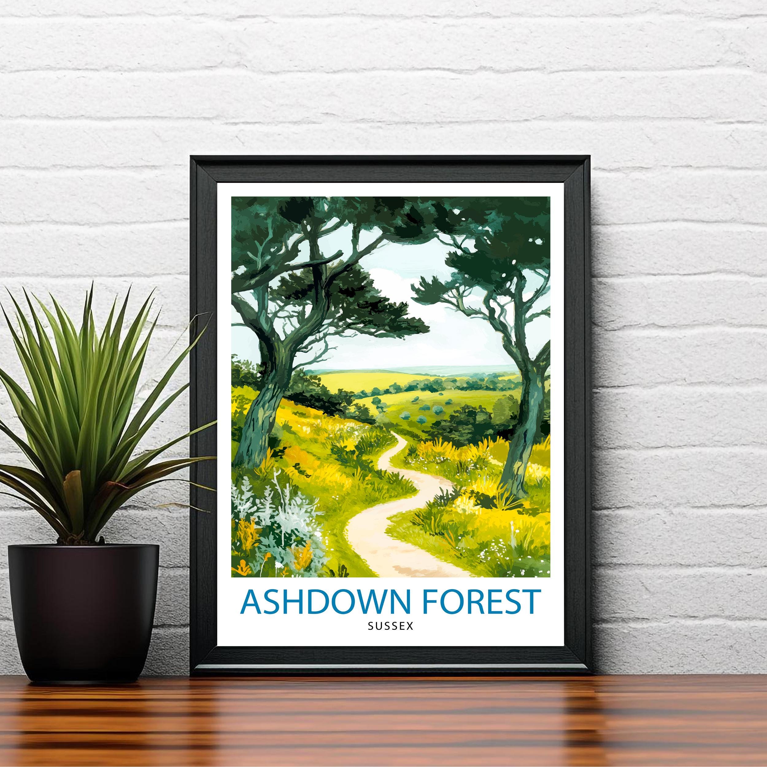 Ashdown Forest Travel Poster Wall Decor Wall Art Ashdown Forest