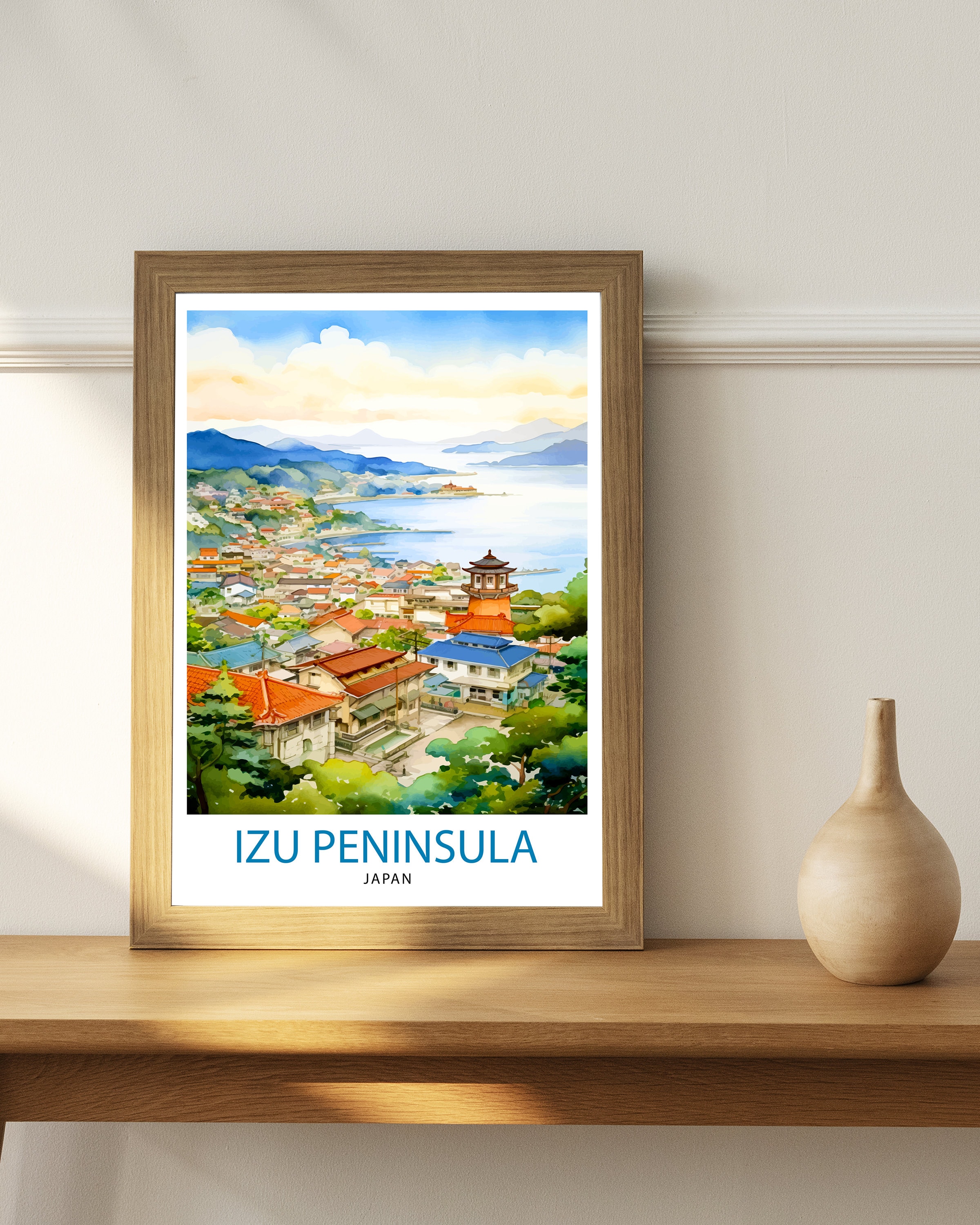 Izu Peninsula Japan Travel Print Izu Wall Decor Izu Poster Japan
