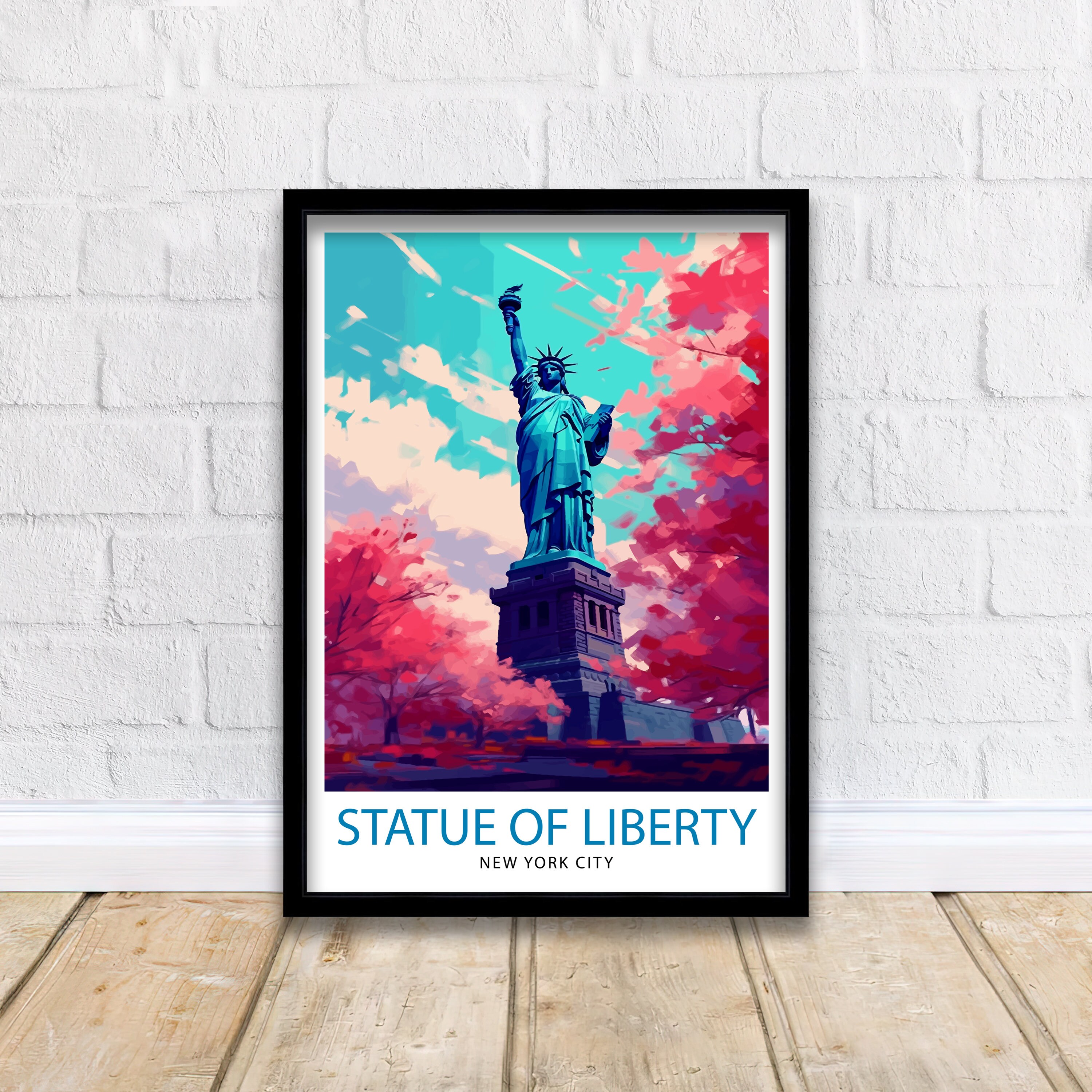 Statue of Liberty Travel Print| New York Wall Decor USA Travel