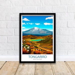 Tongariro National Park New Zealand Travel Print Wall Decor Wall Art Tongariro National Park Wall Hanging Home Décor Tongariro National