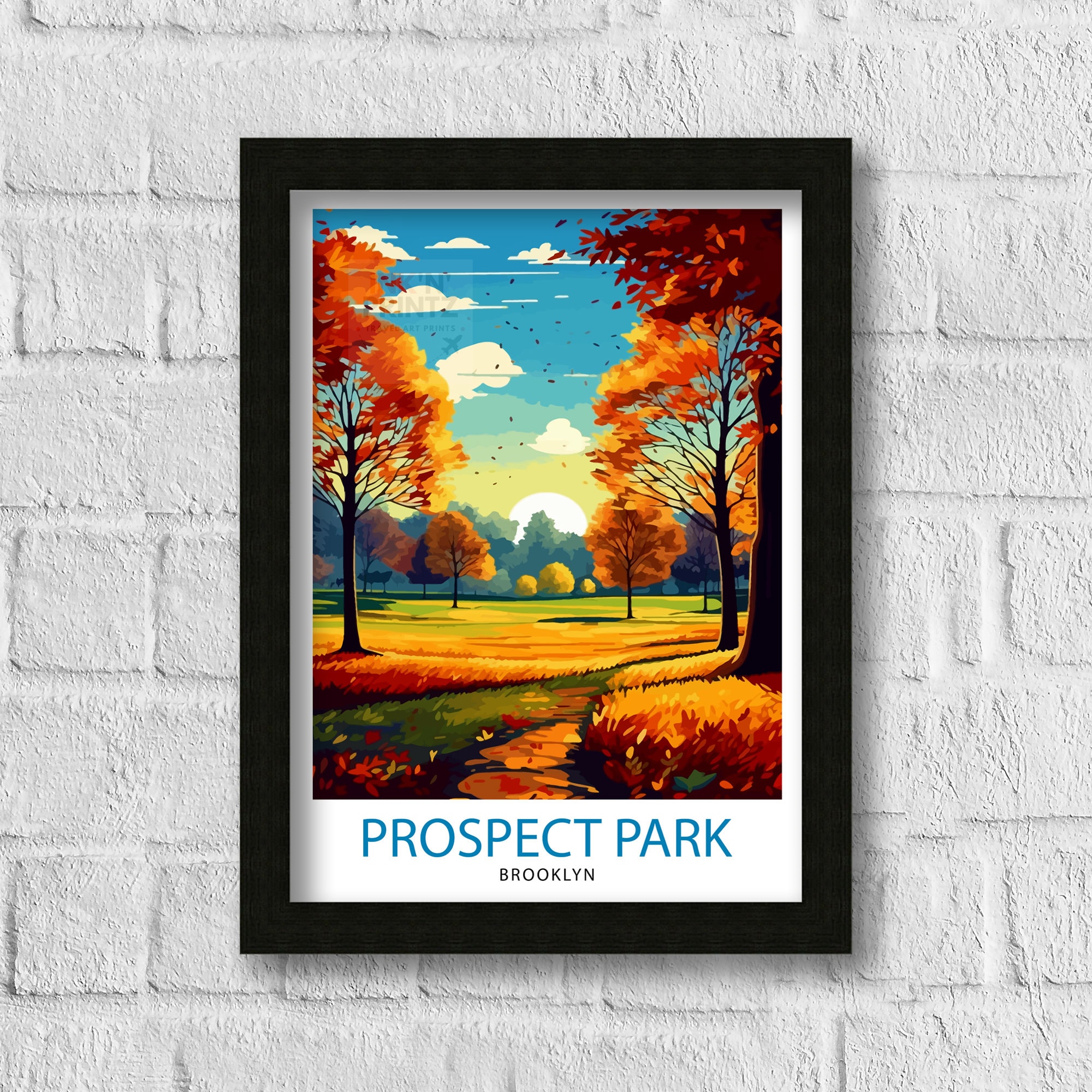 Desert  （ブルックリン）購入ポスター Prospect Park Brooklyn Travel Print| Brooklyn Wall Decor Prospect