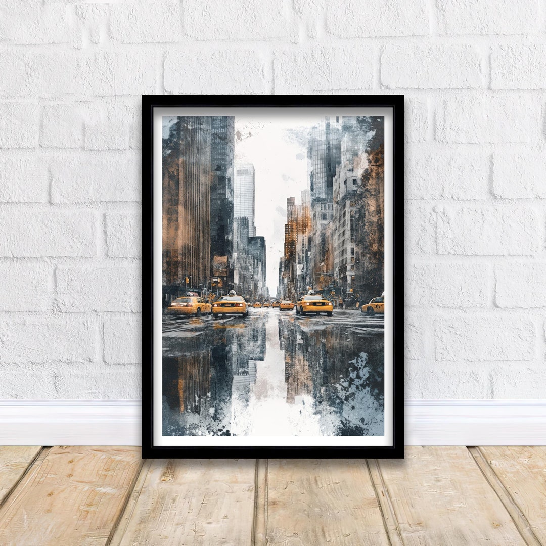 New York City Watercolor Travel Print Wall Decor Wall Art NYC ...