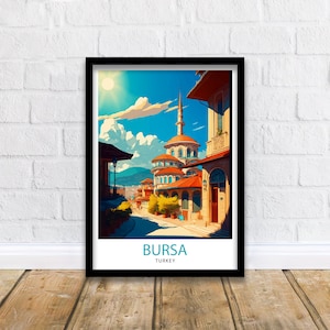 Bursa Turkey Travel Print  Bursa Wall Art Bursa Home Decor Bursa Illustration Travel Poster Gift For Bursa Turkey Turkey Home Decor