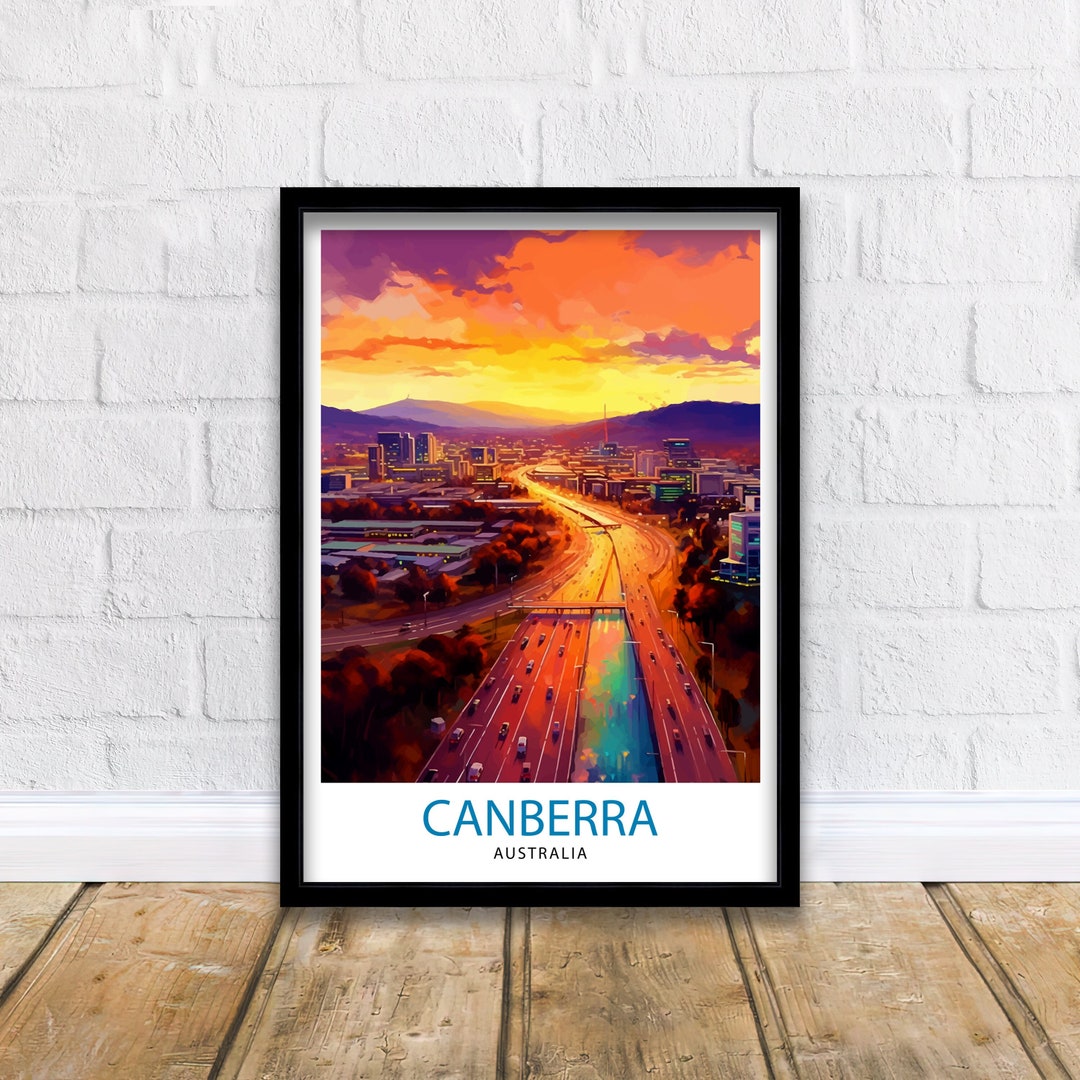 Canberra Australia Travel Print Canberra Wall Decor Australian Capital