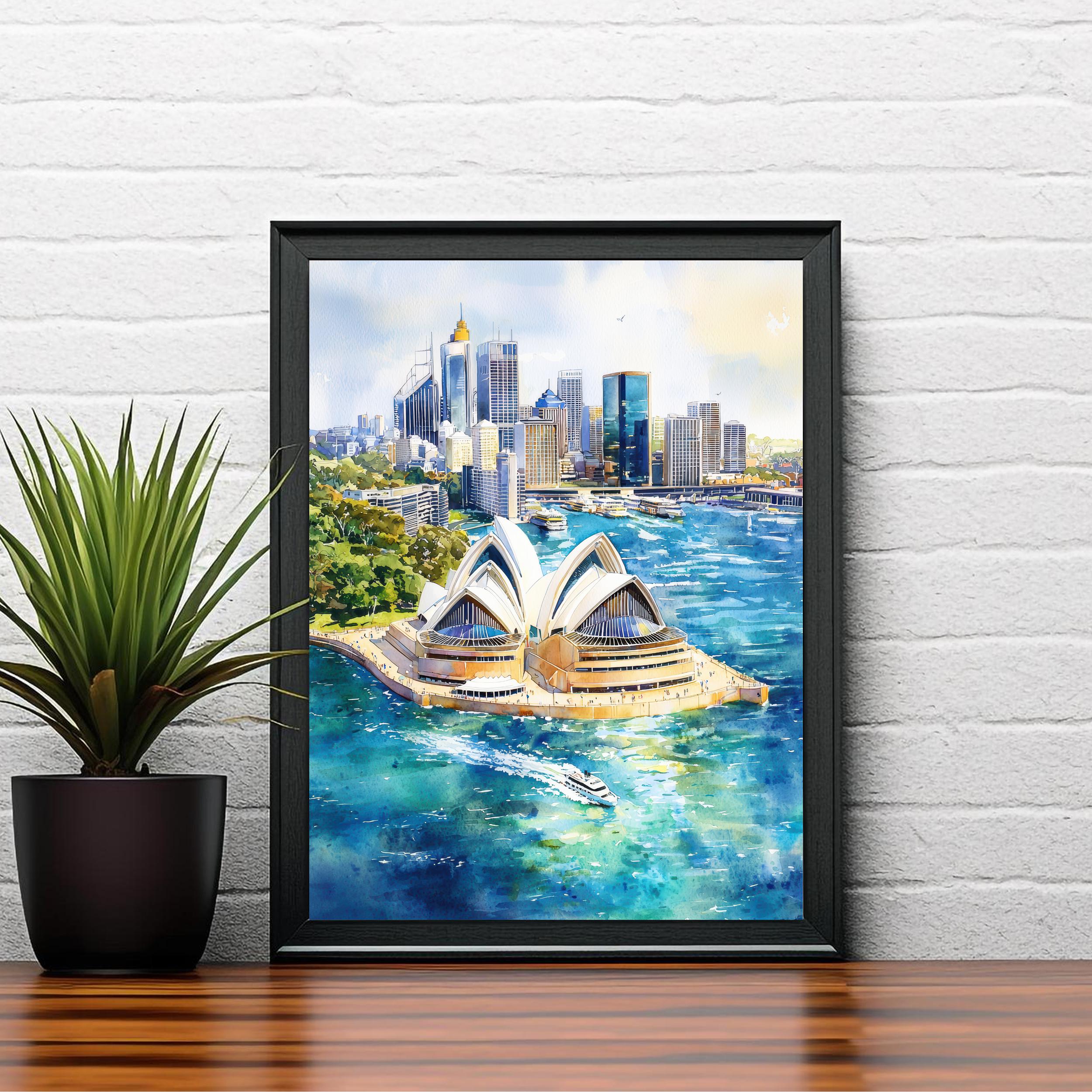 オーストラリア　シドニー風景画 ポップアート 絵画 オーストラリア シドニー 風景画 海 絵 シルク