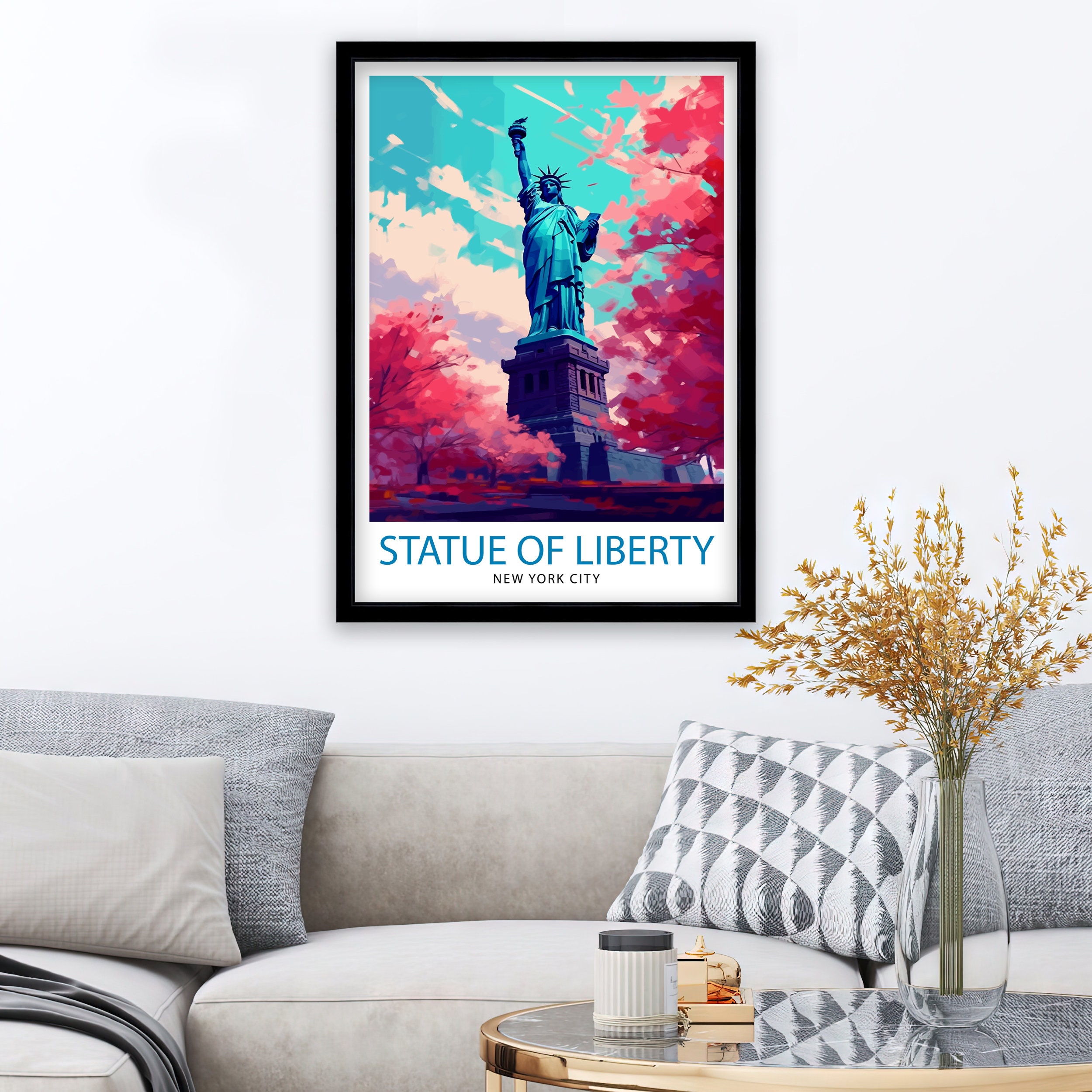 Statue of Liberty Travel Print| New York Wall Decor USA Travel