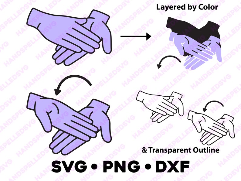 Cook American Sign Language Hands SVG PNG DXF Layered by - Etsy Singapore