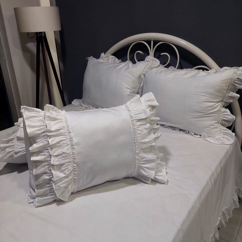 Frilly Sheet Set and Pillowcase Sets,fitted Sheet, Flat Sheet and