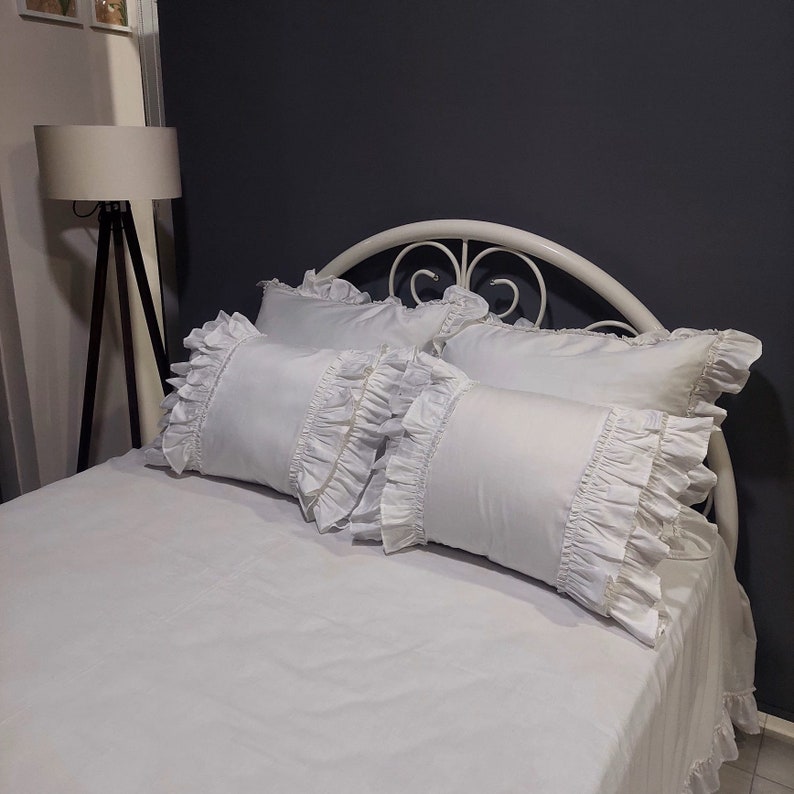 Frilly Sheet Set and Pillowcase Sets,fitted Sheet, Flat Sheet and