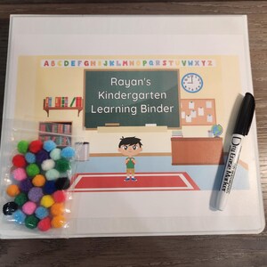 Cahier d'apprentissage entièrement assemblé avec des points velcro