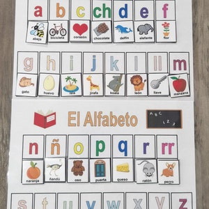 Spanish alphabet busy book pages Spanish busy book Montessori activities
