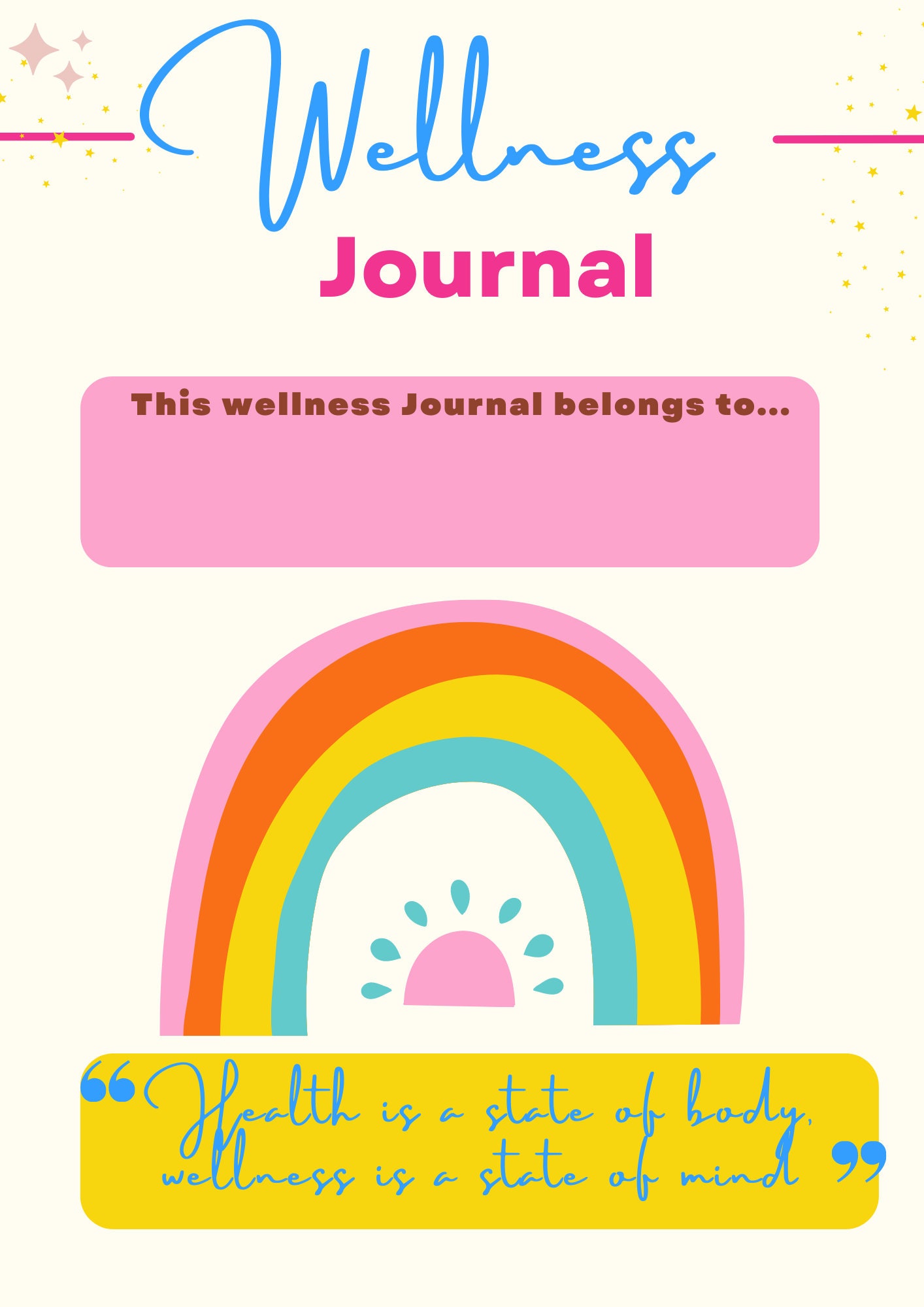 Printable Goal Setting Life Planner Bundle, Wellness Journal Self Care ...