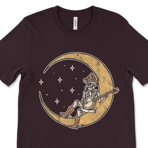 Skeleton Cowboy Shirt, Bluegrass Shirt, Country Music Tee, Outlaw Tshirt, Music Festival Tshirt, Banjo Player Gift, Banjo Shirt, Rodeo Shirt