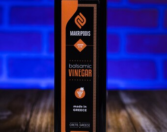 Vinagre Balsámico Griego 100% Puro. Sin aditivos. Sin conservantes. 500 ML (16,9 oz)