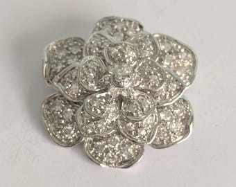 Broche En Argent Sterling - Lézard Salamandre Décoré De Strass - Occasion