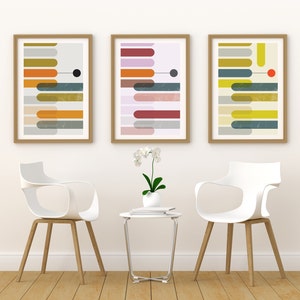 Mid Century, Mid Century Modern, Modern, Horizontal Lines, Line Art, Modern Wall Art, Direct Downloads, Contemporary, Chic, 2023, Colorful