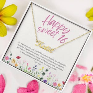 16th Birthday Gift, Sweet 16 Gifts, Personalized Name Necklace, Sweet Sixteen, 16th Birthday Gifts, Gifts For Daughter, Gifts For Sweet 16