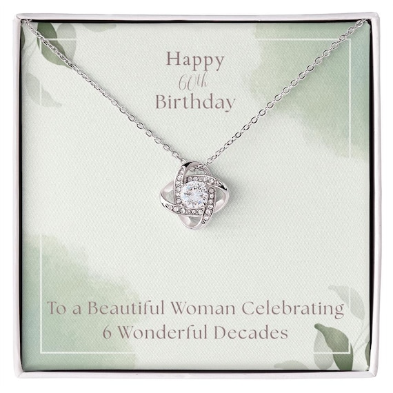 60th Birthday Gift for Women, 60th Birthday Jewelry, Birthday