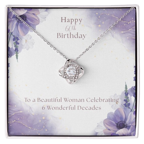 60th Birthday Gift for Women, 60th Birthday Jewelry, Birthday