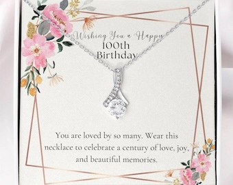 100th Birthday Gift, 100th Birthday Necklace, 100th Birthday Gifts for Women, Birthday Gift for Her, Milestone Birthday Gift, 100th Birthday