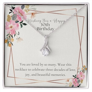 30th Birthday Gift, 30th Birthday Necklace, 30th Birthday Gifts for Women, Gold Necklace Birthday Gift, Happy 30th Birthday, 30th Birthday