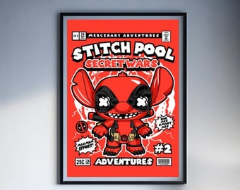 Stitch Pool Funko Pop Poster