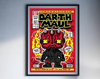 Darth Maul Funko Poster Wall Art