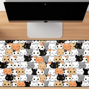 Large Kawaii Cute Cat Desk Mat Mouse Pad