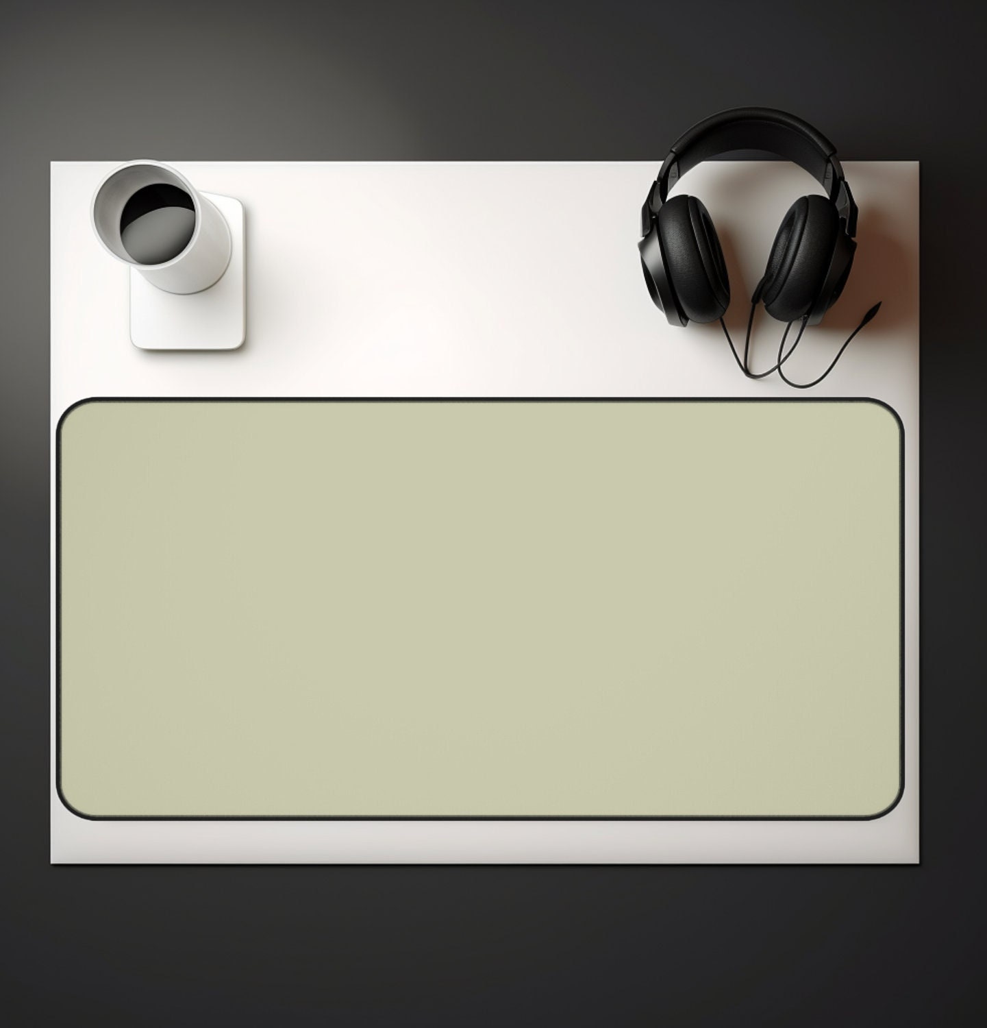 Large Green Desk Mat Desk Mat Aesthetic Minimalist Desk Mat Etsy