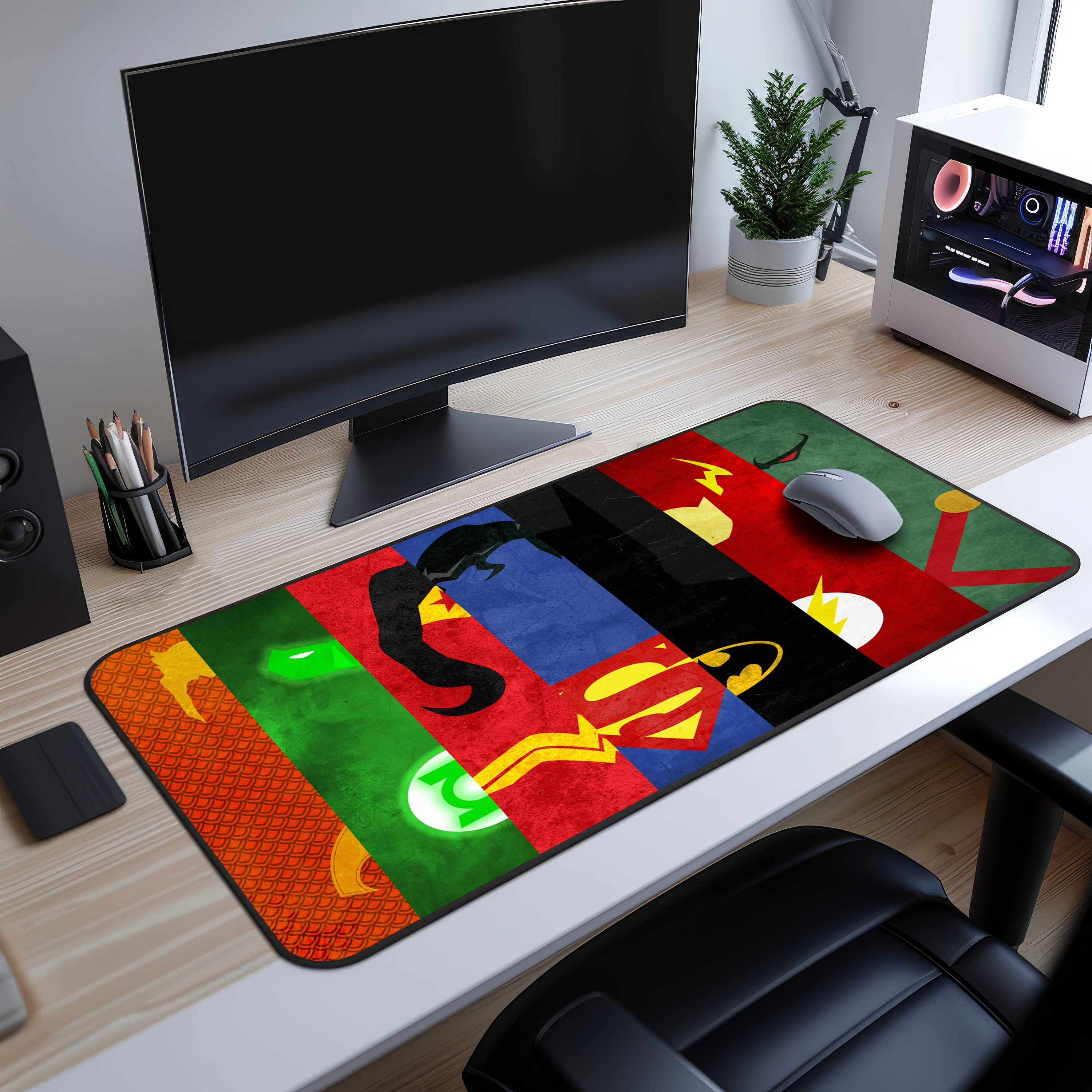 Justice League Desk Mat Mouse Pad Playmat - Etsy