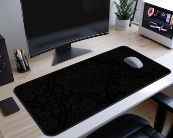 Large Floral Paisley Desk Mat Mouse Pad