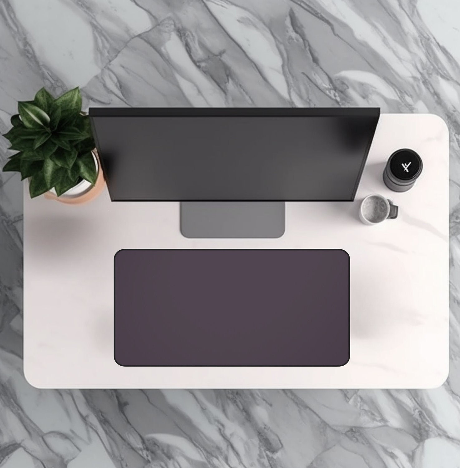 Large Black Desk Mat Desk Mat Aesthetic Minimalist Desk Mat Etsy