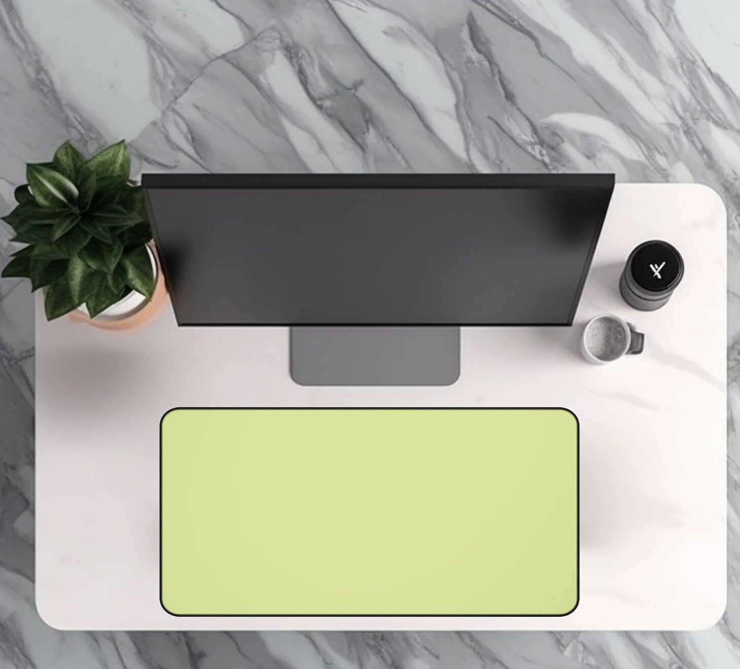 Large Green Desk Mat Desk Mat Aesthetic Minimalist Desk Mat Etsy