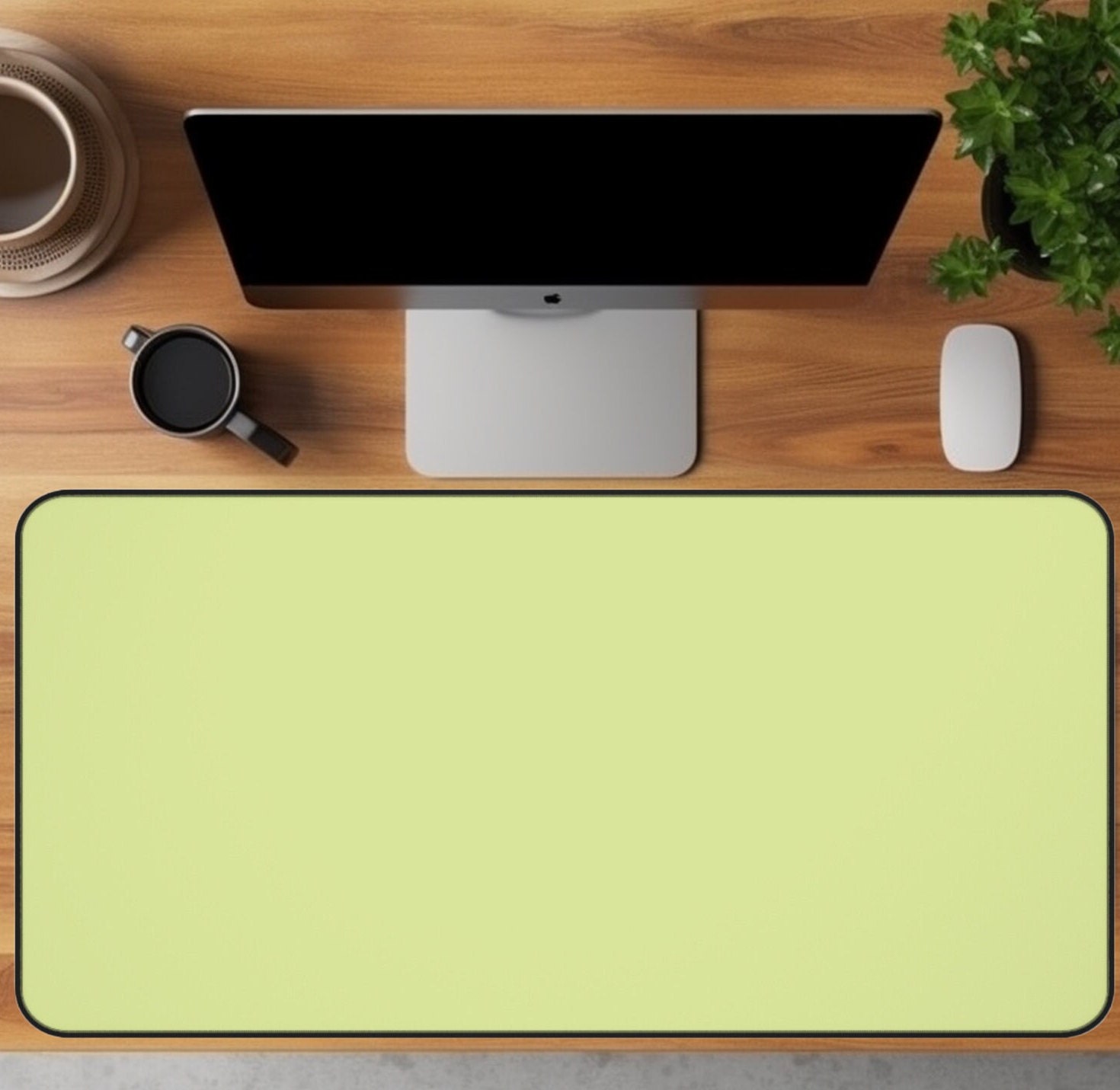 Large Green Desk Mat Desk Mat Aesthetic Minimalist Desk Mat Etsy
