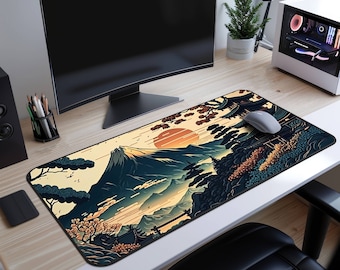Large Japanese Mountain Desk Mat Mouse Pad