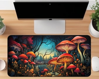 Large Mushroom Celestial Mousepad, Xxl Mousepad, Cool Mouse Pad, Extra Large Mouse Pad