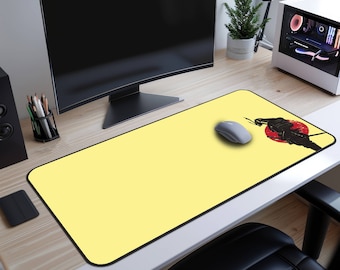 Large Minimalist Japanese Samurai Desk Mat Mouse Pad