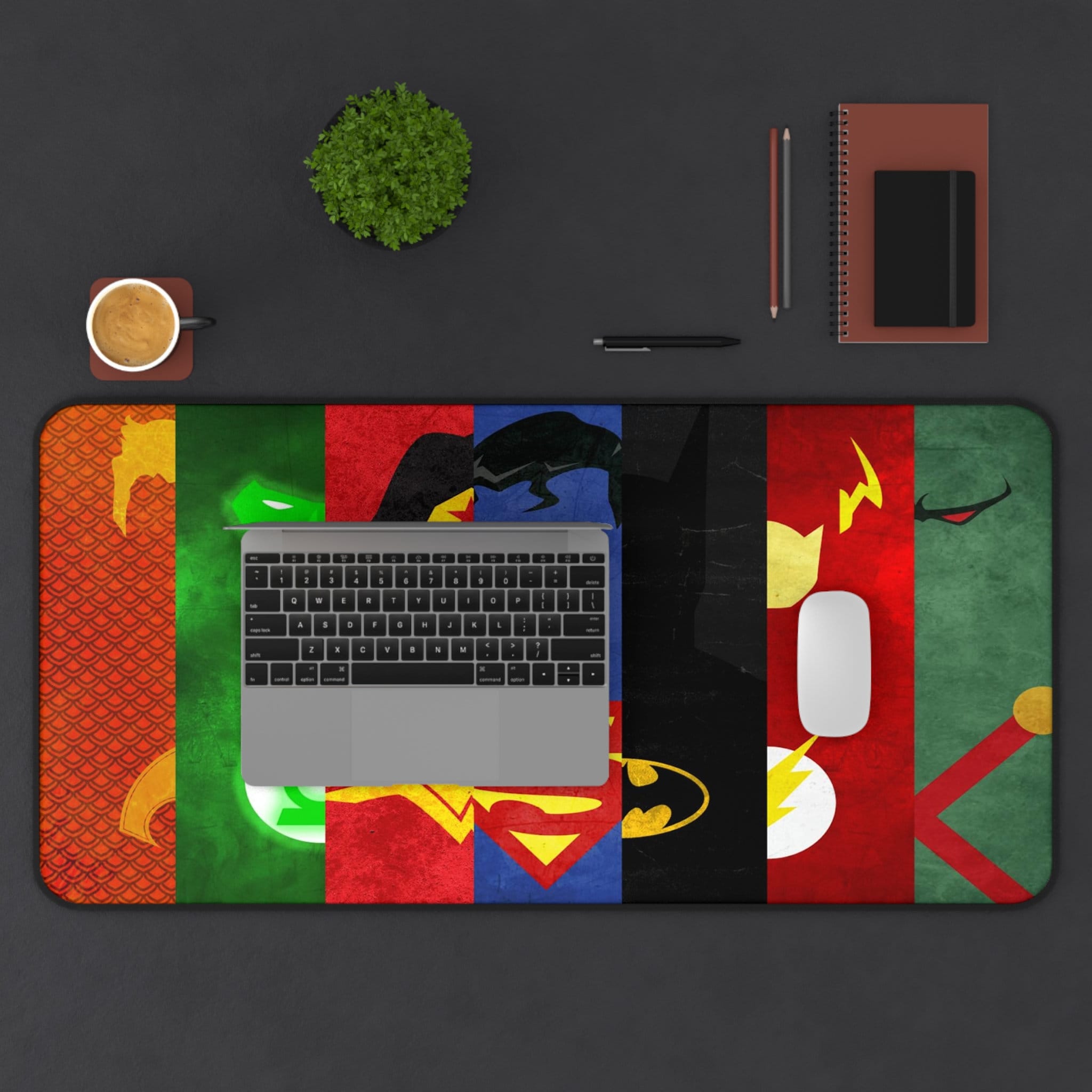 Justice League Desk Mat Mouse Pad Playmat - Etsy