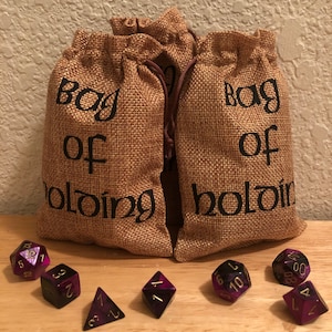 Bag of Holding Party Favor Bag or Dice Bag / party decor or gifts